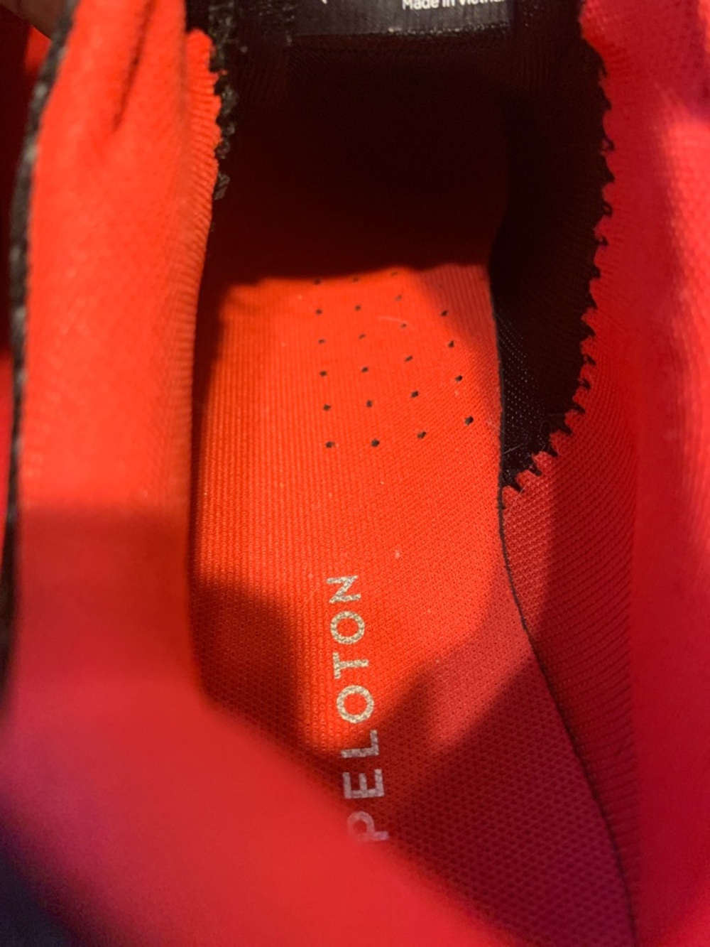 Peloton Black with Red Lining Performance Cycling Shoes - Picture 7 of 10